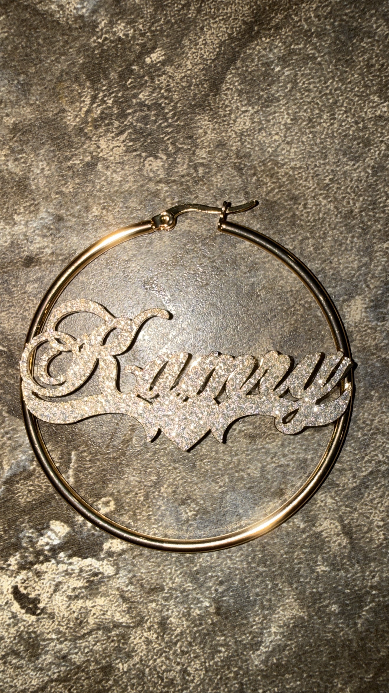 Bling Name Hoops