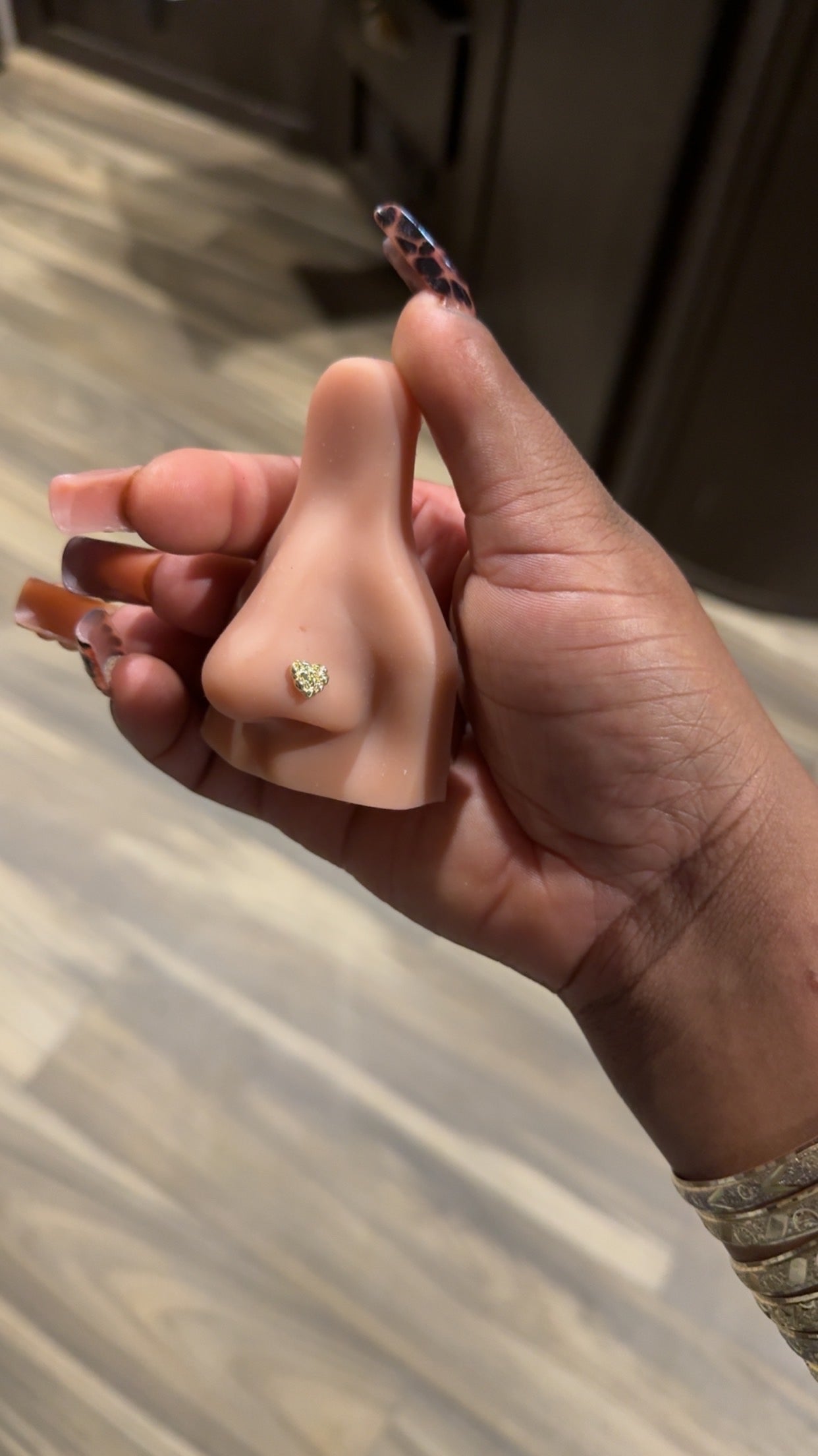 Nugget Heart Nose Ring