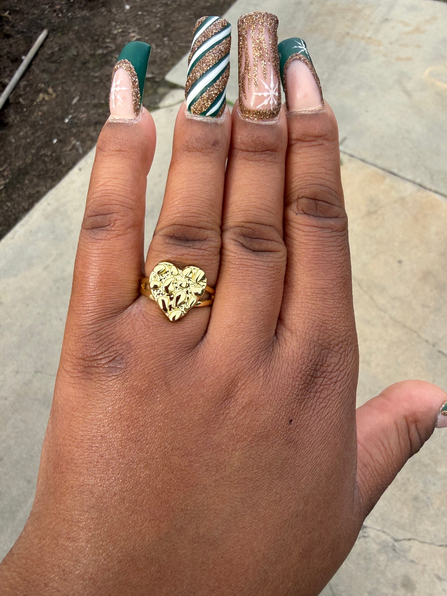 Nugget Heart Ring
